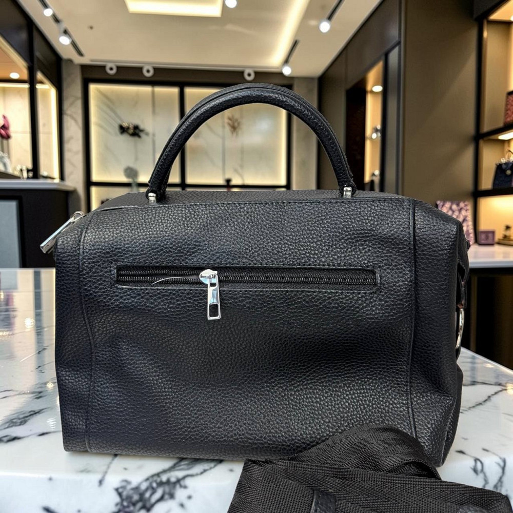 Жіноча замшева сумка стиль Прада, сумочка класична натуральна замша Prada чорна ( 186 ) Харьков - изображение 9