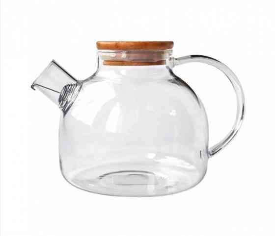 Заварочный стекляный чайник с металлическим ситом 600 мл Винница