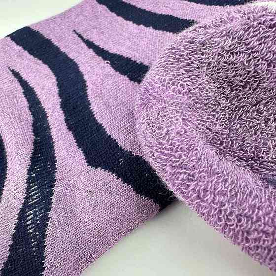 Теплые носки женские классические в полоску Греви GM Textile Высокие 36-41 Лавандовый Сумы