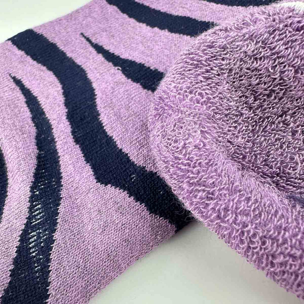 Теплые носки женские классические в полоску Греви GM Textile Высокие 36-41 Лавандовый Сумы - изображение 2