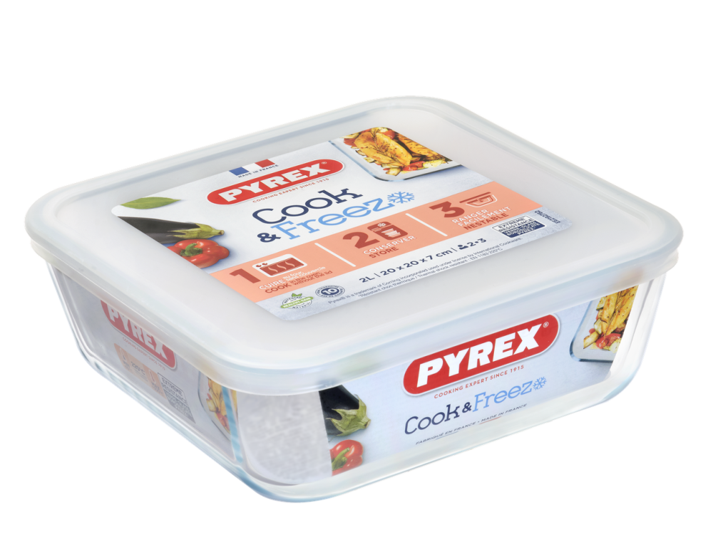 Форма з кришкою Pyrex Cook&Freez, 20х20х7 см (7092354) Київ - фото 7