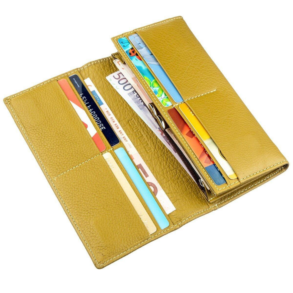 Класичний гаманець для жінок на магніті ST Leather 18871 Гірчичний Київ - фото 4