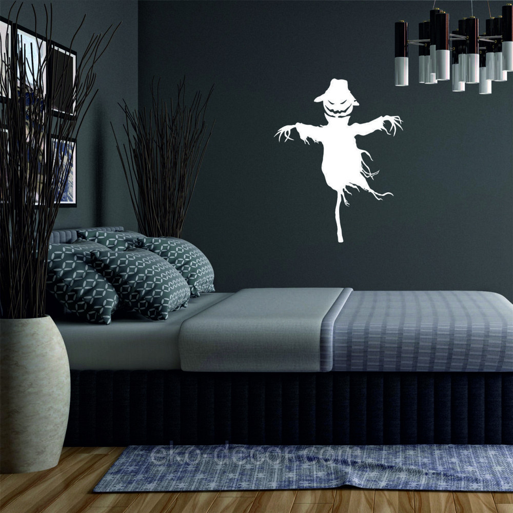 Декоративне настінне Панно «Пугало. Гелловін », Декор на стіну 90 * 71 см, Білий Київ - фото 2