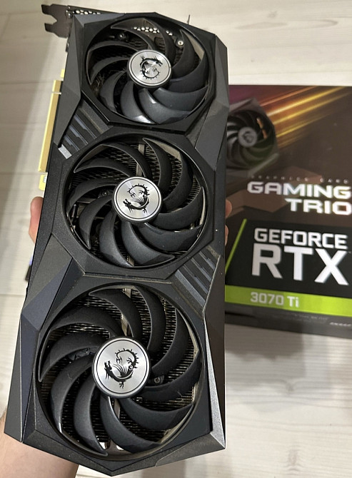 Видеокарта: RTX3070TI LHR на гарантии,MSI Gaming X Trio Киев - изображение 6