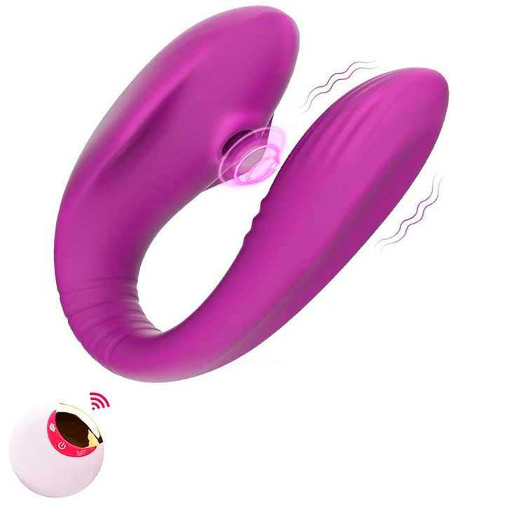 Вакуумный вибратор для пар Jony 13 режимів вібрації Фіолетовый Вінниця - фото 1