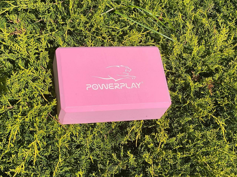Блок для йоги PowerPlay 4006 Yoga Brick Рожевий Луцьк - фото 10