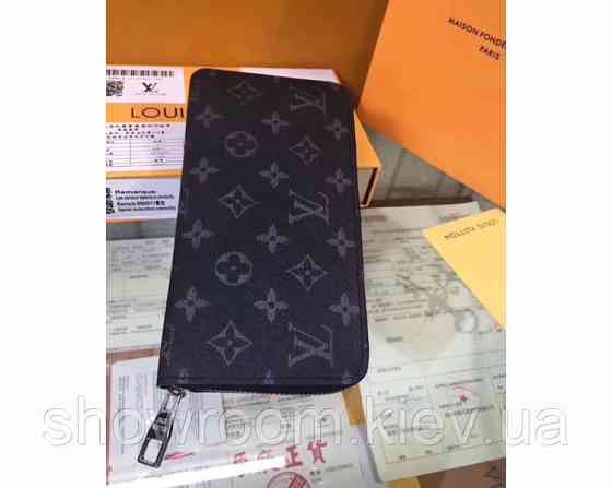 Мужской кошелек Louis Vuitton (60017) dark grey Киев
