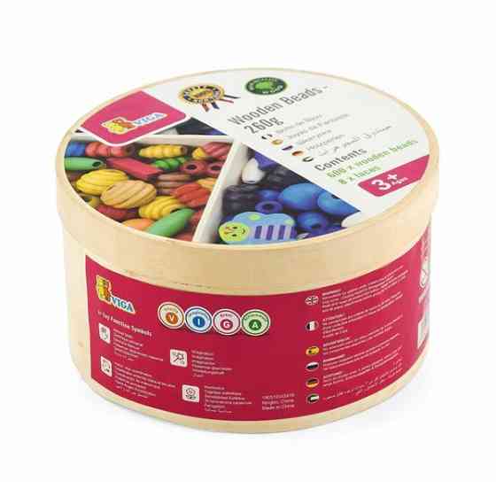Набір для творчості Viga Toys Дерев'яні намистини (56002) Харків