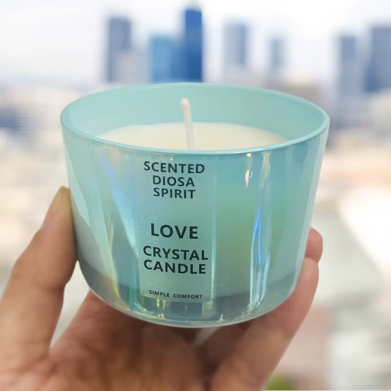 Свеча в чаше ручной работы в голубом цвете Каменец-Подольский