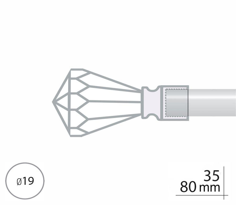 Закінчення для карнизу Orvit ЛУЧЕТТА 19 мм МІДЬ Львов - изображение 2