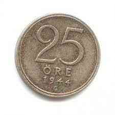 Швеція 25 ере 1944 рік (срібло) Полтава