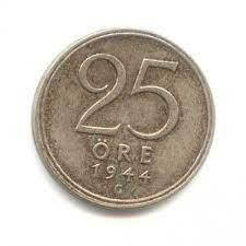 Швеція 25 ере 1944 рік (срібло) Полтава - фото 1
