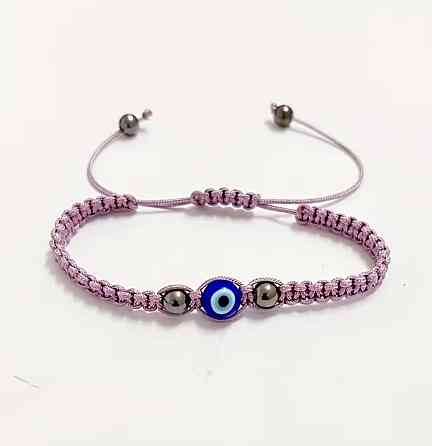 Браслет с глазом от сглаза на шнурке, регулируемый браслет оберег Киев