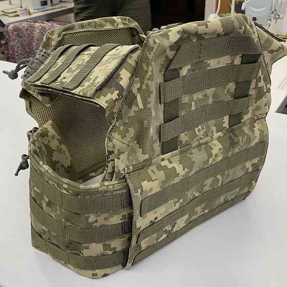 Плитоноска Plate Carrier зі швидким скиданням IRR Cordura 500 D Піксель ММ-14 (olive) Запоріжжя