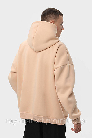 Худі оверсайз чоловіче утеплене RAY OVERSIZE бежеве (U0404M-Cream) Київ - фото 3