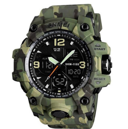 Часы наручные SKMEI 1155BCMGN, GREEN CAMO, 9733 Днепр