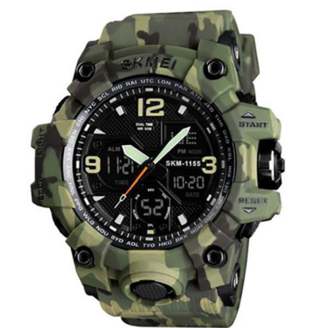 Часы наручные SKMEI 1155BCMGN, GREEN CAMO, 9733 Днепр - изображение 1