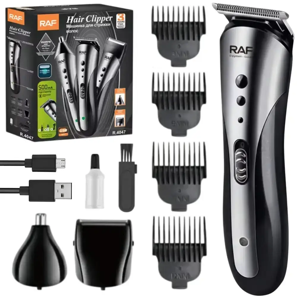Машинка для стрижки RAF R4047 аккумуляторная, триммер для волос и бороды, насадки, регулировка длины Одесса - изображение 10