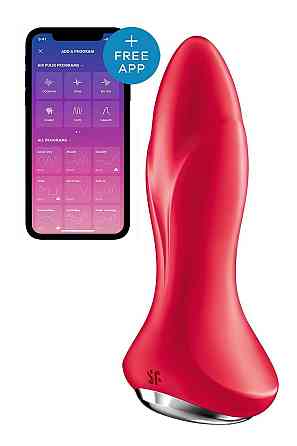 Анальна смарт-вібропробка із перлинним масажем Satisfyer Rotator Plug 1+ Red Sex Aura Київ