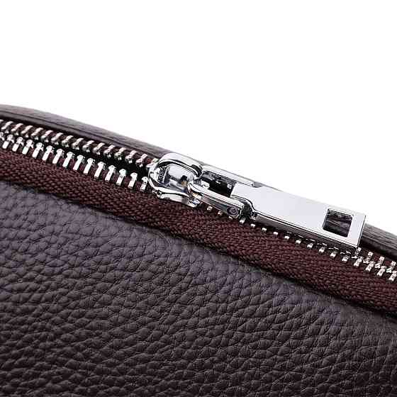 Мужская вертикальная сумка из натуральной кожи Vintage 22863 Коричневый Киев