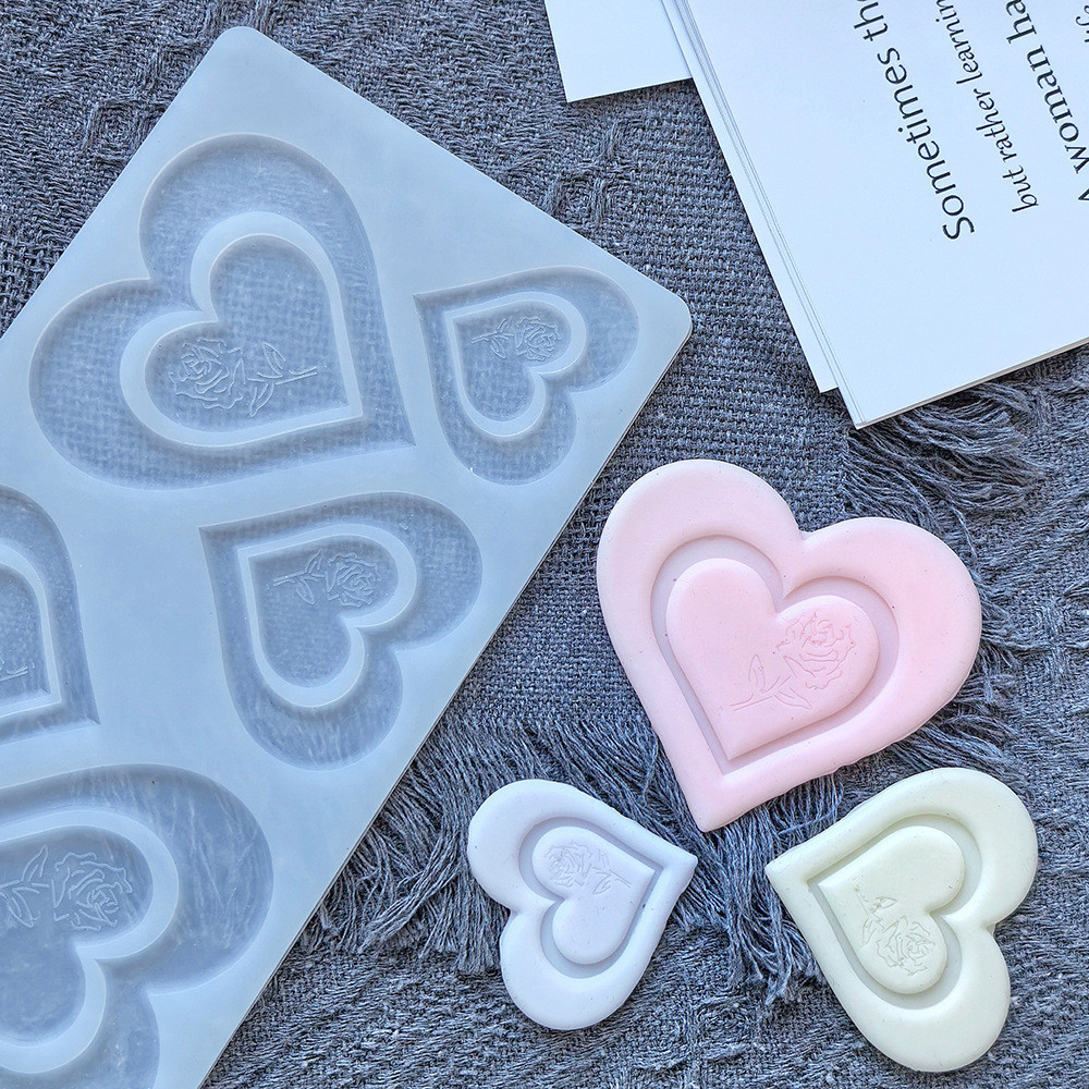 Молд силиконовый Сердечка 230 на 115 мм серый Киев - изображение 5