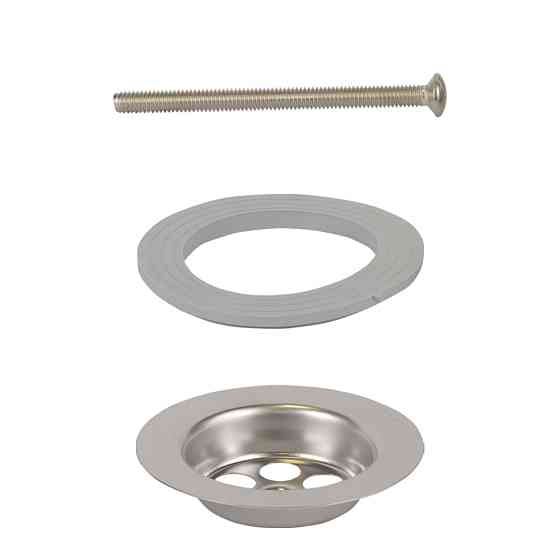 TAU Сифон для раковины с выпуском из нерж. стали выводом под стир. машину и гибким отводом 1½"× Київ