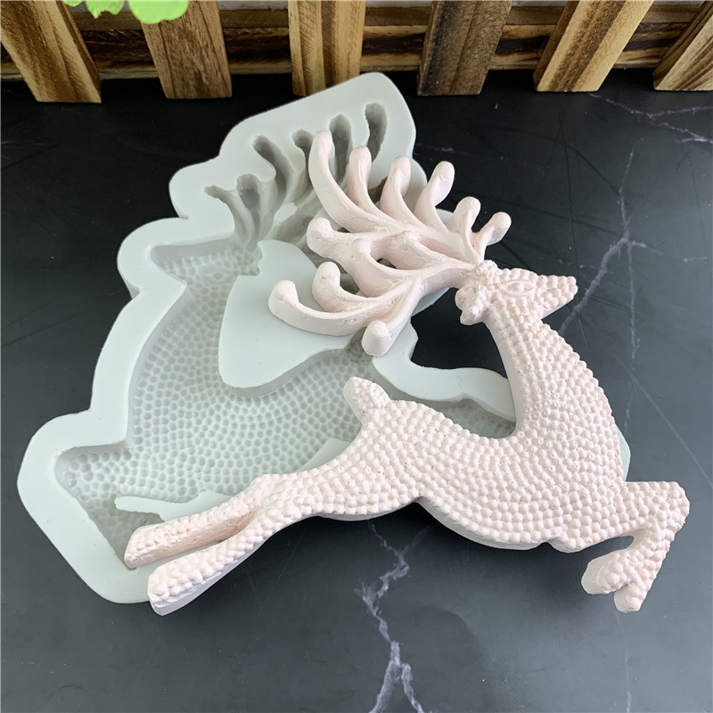 Молд силиконовый Олень 14 на 14 см серый Киев - изображение 7