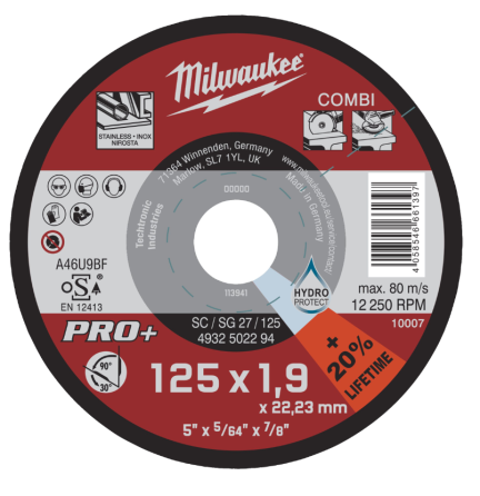 Диск универсальный (рез/зачистка по металлу) MILWAUKEE, SC/SG 27/125x1.9мм Одесса