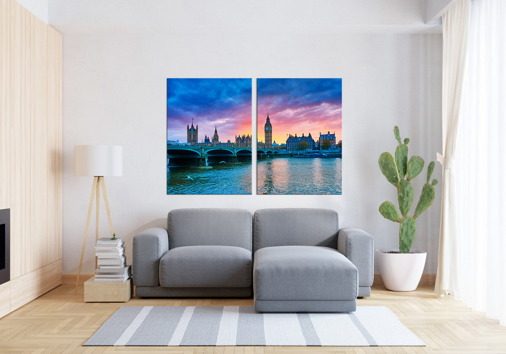 Модульная картина в гостиную / спальню   Лондон TLV-2_096 70x102 см Киев - изображение 3