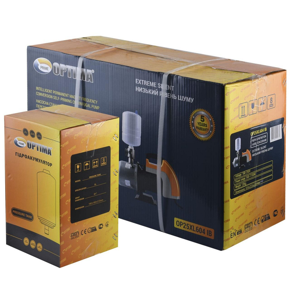 Насосная станция Optima PRIME OP25XL604 IB с интеллектуальным частотным преобразователем + бак 5л (000025059) Киев - изображение 7