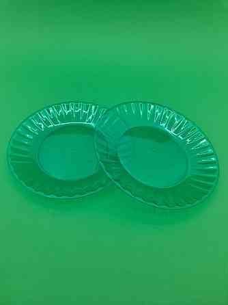 Одноразова тарілка склоподібна діаметр 205 мм зелена (10 шт.) Харків