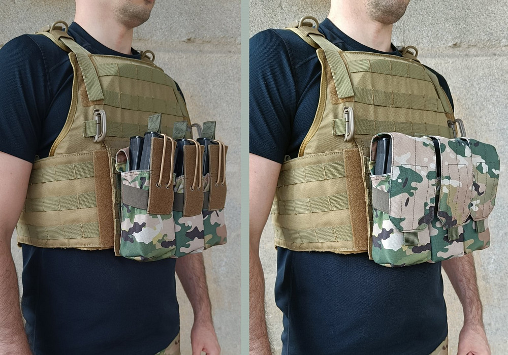 Підсумок під 6 магазінів АК/РПК потрійний мультикам (MOLLE, підсумок на розгрузку, жилет, РПС) Коломия - фото 5