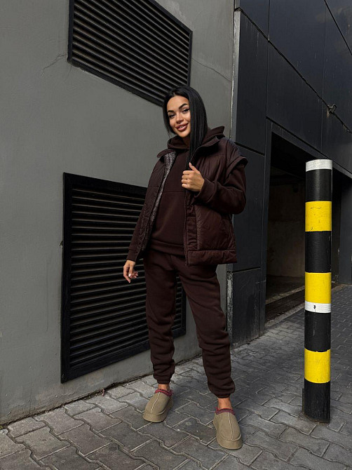 Женский теплый костюм тройка (жилетка+штаны+худи) Одесса - изображение 9