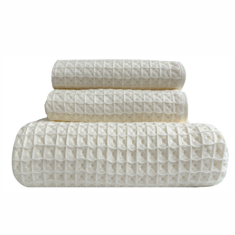 Набір вафельних рушників Lovely Svi 3 в 1: 70 на 140 см, 2 шт - 34на 72 см - Бежевий (110827) Київ - фото 1