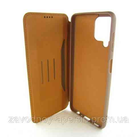 Чехол книжка Samsung A22 A225 M32 M325 Кожаный (коричневый) Одесса