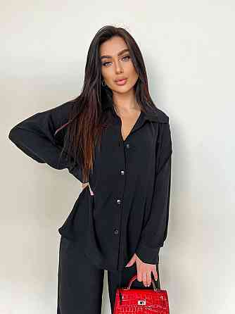 Женский стильный привлекательный костюм американский креп Черный, 44/46 Одесса