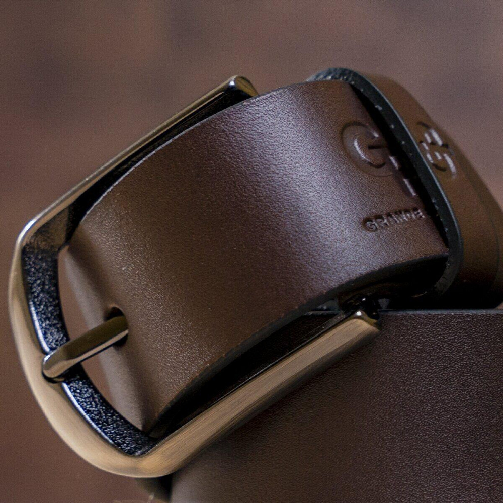 Ремінь чоловічий GRANDE PELLE 00245 під штани Коричневий Київ - фото 6