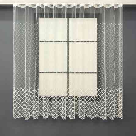 Тюль VR-Textil 1893т Фатин с вышивкой и люрексом Бежевый 200х150 см (42-1056) Киев