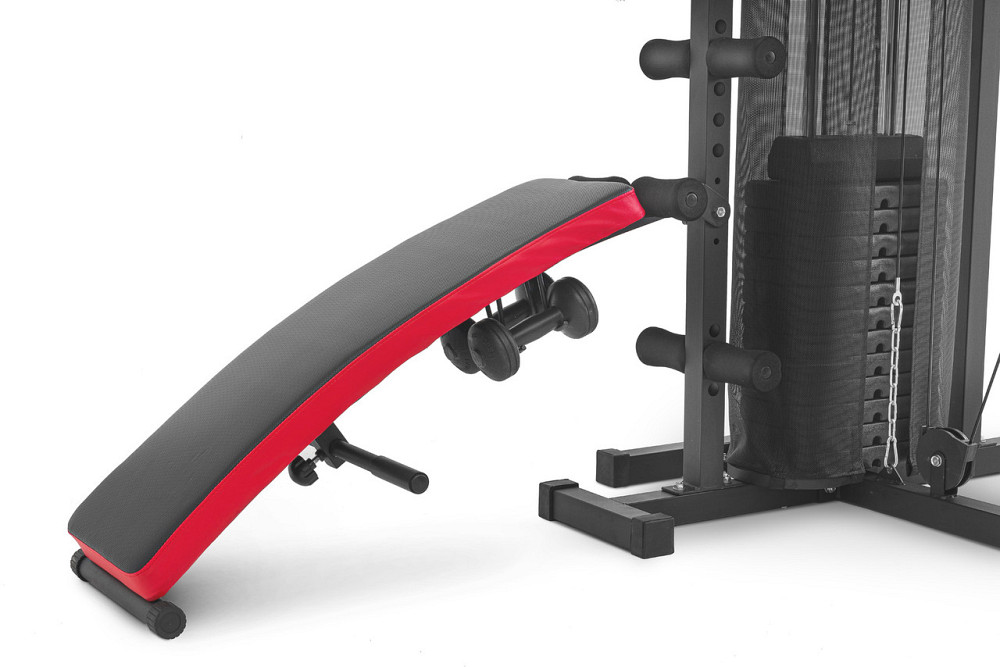 Силова багатофункціональна фітнес-станція HS-1054K з партою Скотта стек на 72 кг, боксерська груша, лавка, парта скота, бруси Київ - фото 3