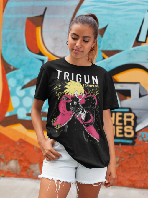 Футболка аниме Васх Стампеде Моон Тригун оверсайз (S/M/L) Черний AnimeJ0245 Днепр - изображение 4