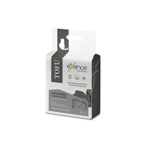 Наполнитель гигиенический Essence мм для кошачьего туалета для экстра поглощения натурального запаха из тофу с углем гранула 1- Киев - изображение 1
