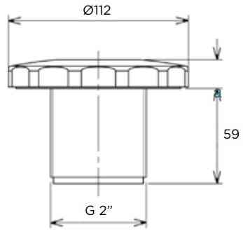 Форсунка стінова Flexinox 87198022 (4.5 м³/год) під бетон, 2