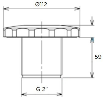 Форсунка стінова Flexinox 87198022 (4.5 м³/год) під бетон, 2