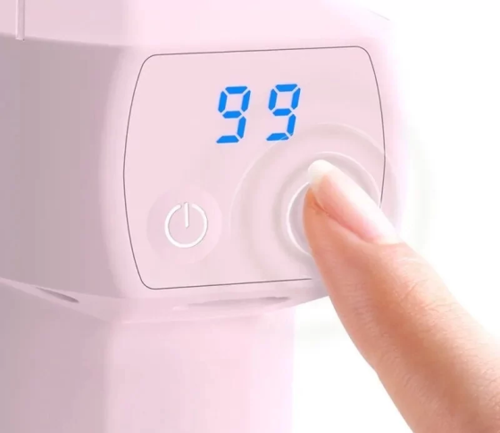 Перкуссионный массажный мини пистолет Fascial Gun YJ03 (8 насадок) Розовый Винница