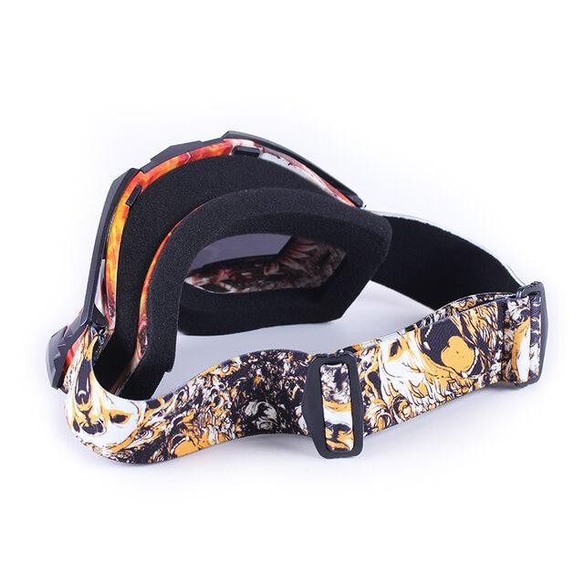 Мотоокуляри (скло хамелеон) без носа V009 акрил затемнене тактичні чорні, оправа з принтом Мукачево - фото 3