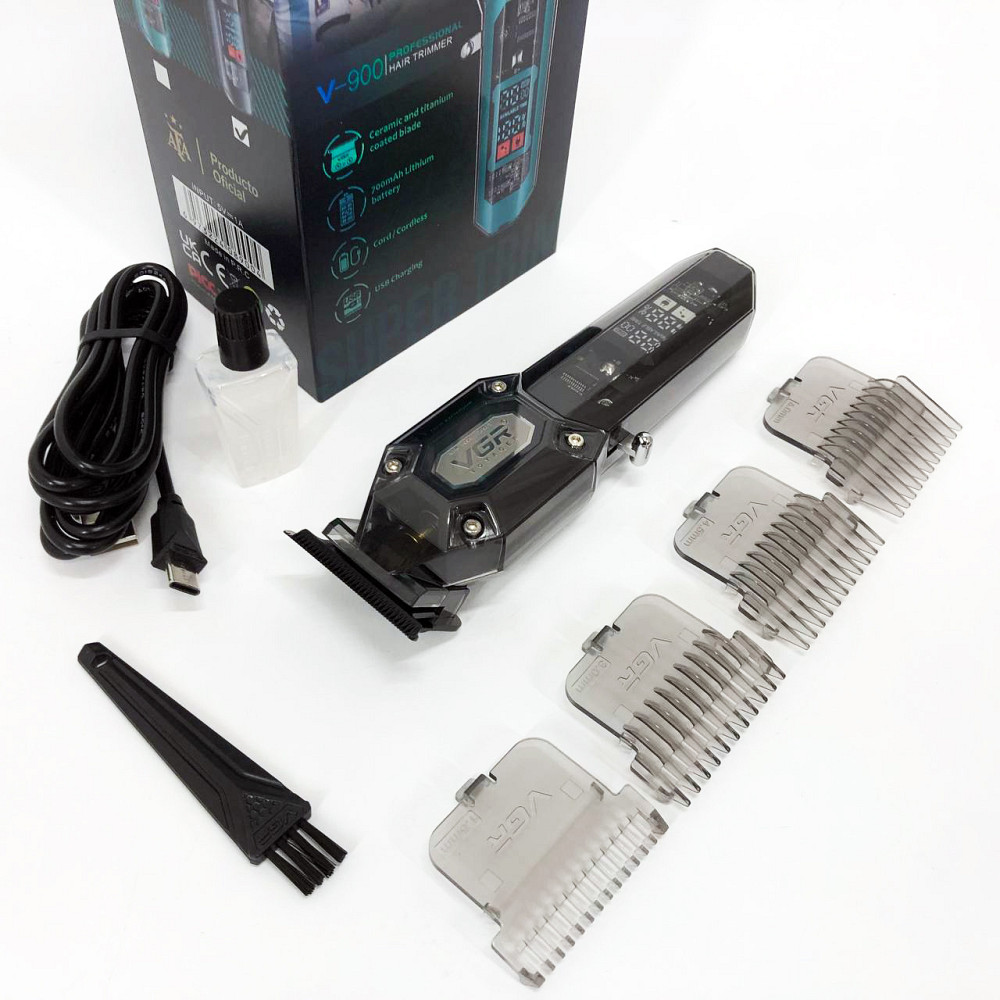 Портативна ручна машинка для стрижки волосся, Професійний тример з насадками, Машинка для підстригання PG-76 Івано-Франківськ - фото 1