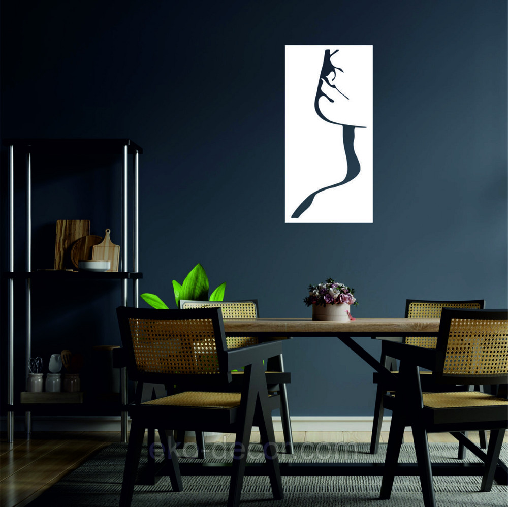 Декоративное настенное Панно «Силуэт женщины», Декор на стену 50*24 см, Белый Киев - изображение 8