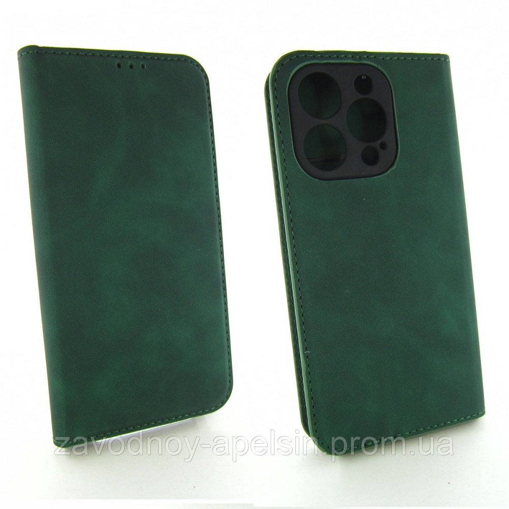Чехол книжка iPhone 15 Pro Защита камеры (зеленый) Одесса - изображение 1
