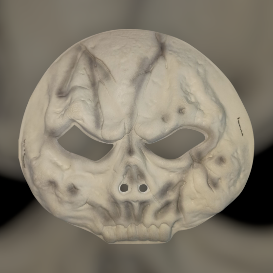 Маска Череп для Хелловін 20 на 19 см бежевий Київ