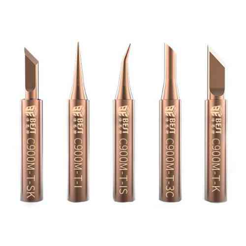 Набір жал 5шт C900M-T мідних для паяльних станцій паяльників, Best Вінниця